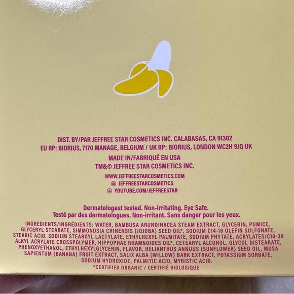 NIB Jeffree Star Skin Limited Edition Banana Fetish Body Scrub Full Size 6oz - Picture 5 of 8
